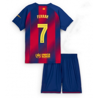 Billige Fotballdrakt Barcelona Ferran Torres #7 Replika Hjemmedraktsett Barn 2025-26 Kortermet (med bukser)